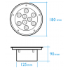 Foco exterior empotrar acero inoxidable  9W